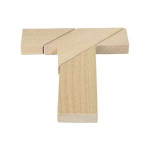 Goki T alakú puzzle összeállítva, fa kirakó gyerekeknek, fejlesztő játék - Goki