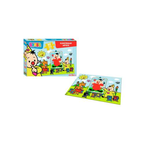 Bumba 20-teiliges Puzzle mit Bumba dem Künstler, für Kinder, zeigt das fertige Puzzle