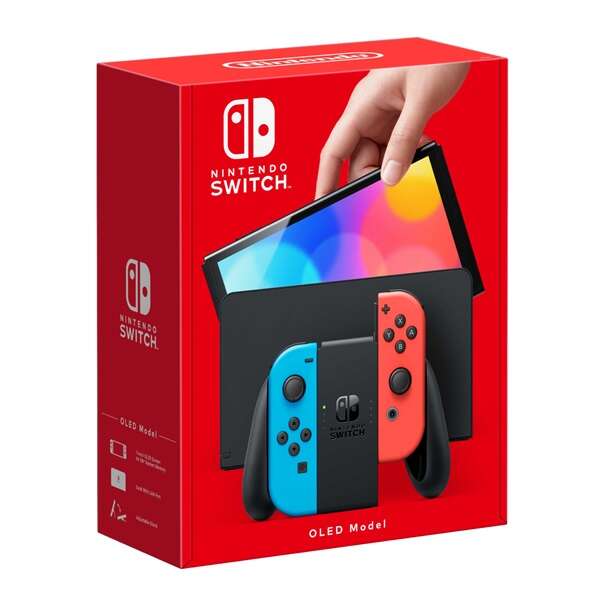 Nintendo switch oled red & blue joy-con játékkonzol