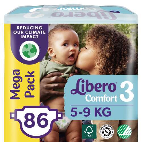Libero Comfort Mega Pack Size 3 (5-9kg) Nadrágpelenka Diapers, 86 count