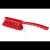 Aricasa/Igeax red plastic cleaning brush with medium handle, 0.5 mm bristles
