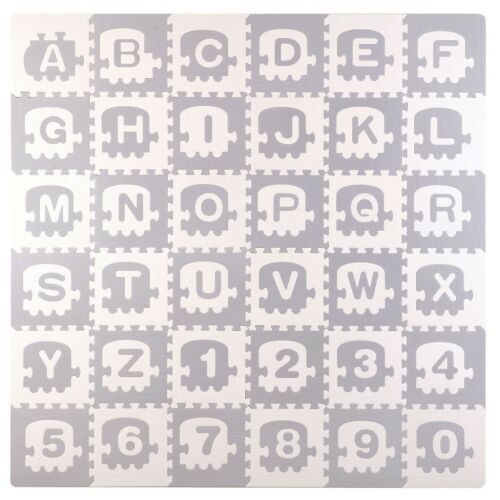 Ricokids XXL Grey Foam Puzzle Mat Full View