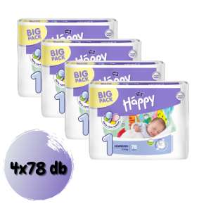 Bella Happy Newborn pachet lunar de scutece pentru nou-născuți 2-5kg Mini 1 (4x78pcs)