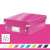 Cutie de depozitare roz Leitz Click & Store A5 cu opțiuni de culoare