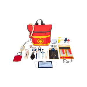 Small Foot Elsősegély orvosi hátizsák fa kiegészítőkkel - Orvosos játék