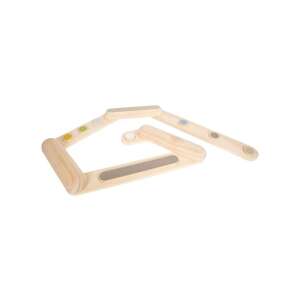 Set de grinzi Small foot Adventure, 7 piese, din lemn, culoare naturală, pentru copii, grindă de echilibru, parc de aventură, set de joacă - Jocuri de îndemânare în aer liber