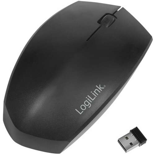 LogiLink vezeték nélküli egér, 2,4 GHz és Bluetooth 4.2, fekete