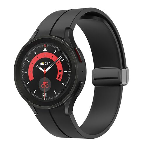 Samsung Watch 4/5 mágneses szil óraszíj,20mm,Feket (CEL-STRAPWATCH4MA-BK)