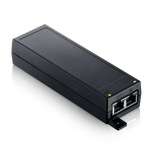 ZyXEL PoE12-30W PoE injektor, crni, pogled pod kutom