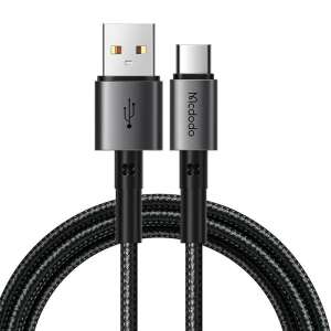Mcdodo CA-3590 USB-C - USB-A kábel, 100W, 1.2m, fekete - USB kábel