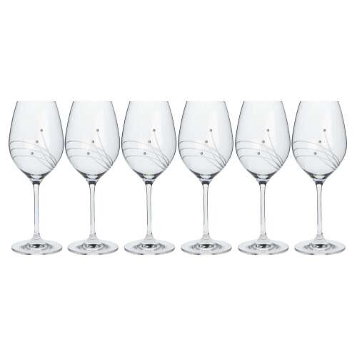 6 db-os Boros pohár készlet Swarovski díszítéssel, 470ml