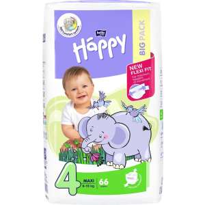 Miesięczne opakowanie pieluch Bella Happy 8-18kg Maxi 4 (4x66szt)