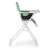 Side view of Ricokids Nuco high chair in green and white