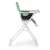 Side view of Ricokids Nuco high chair in green and white