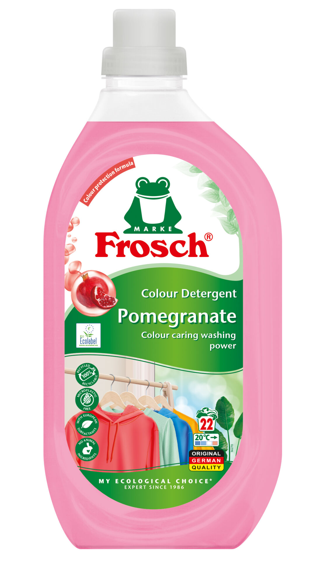 E-shop Frosch Granátové jablko tekutý prací prostriedok 1,5 l - 22 praní
