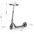 Soke City foldable scooter with double brake system, gray, size chart