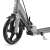 Soke City foldable scooter with double brake system, gray, close-up of front wheel