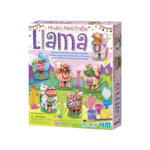 Комплект за моделиране и боядисване 4M Лама, създайте свои собствени фигурки на лами, включва гипс, боя и аксесоари - Тост на върха