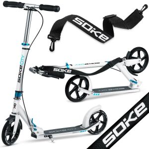 Soke City folding scooter with double brakes #white