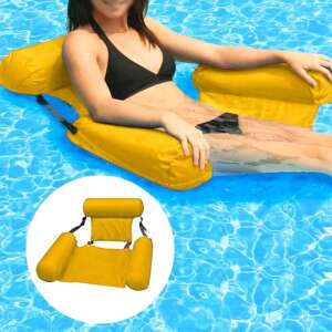 Veľké nafukovacie kreslo na plávanie, kreslo do bazéna - citrónovo žlté 79566407 Plážové vybavenie