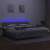 vidaXL világosszürke szövet rugós és LED-es ágy matraccal 200x200 cm 59908843}