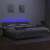 vidaXL világosszürke szövet rugós és LED-es ágy matraccal 200x200 cm 59908843}