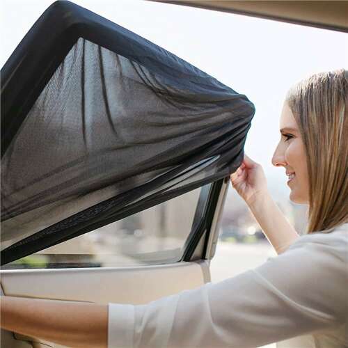 Umbrela de fereastră pentru mașină cu plasă de țânțari, 2 bucăți