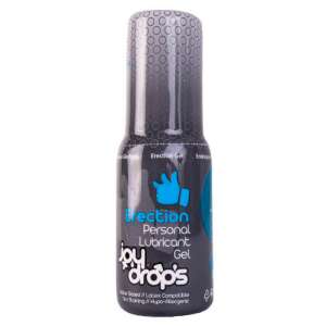 Gel lubrifiant personal Joy Drops Erection, sticlă de 50ml, pe bază de apă, compatibil cu latex, fără colorare, hipoalergenic - Lubrifiant intim