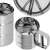 Springos stainless steel flour sifter with handle, collage of different views