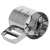 Springos stainless steel flour sifter with handle, angled view