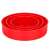 Springos 3 piece red silicone cake pan set, side view