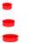 Springos 3 piece red silicone cake pan set, sizes 15cm, 19cm, 24cm