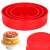 Springos 3 darabos piros szilikon tortaforma készlet, méretek: 15cm, 19cm, 24cm, torta példával