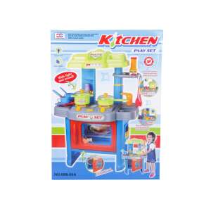 Toy kitchen playset with lights and sounds, includes pots, pans, utensils, and more - Play Kitchen & Toy Kitchen