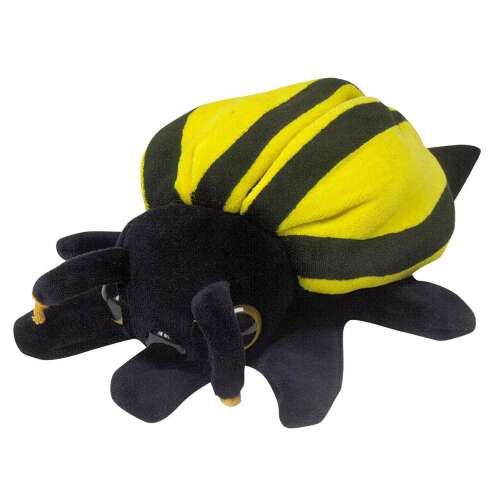 Beleduc bee hand puppet, 22 cm, yellow and black plush, for role-playing and puppet shows