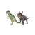 T-Rex und Triceratops Dinosaurierfiguren aus dem Clementoni Jurassic World Dinosauriersumpf Spielset