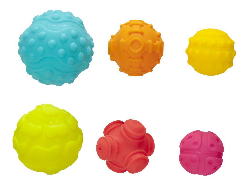 Playgro - Érzékszervi Fejlesztő Labdák - 6 db - 4-7 cm