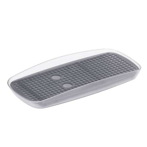 CLEAN KIT large loading tray, gray, kitchen sink organizer, dish soap holder, sponge holder, dishwashing accessories