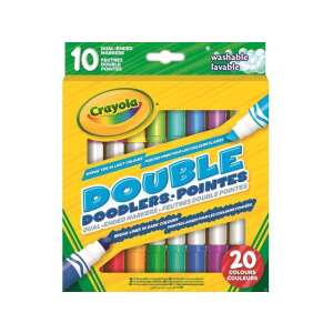 Crayola Double Doodlers Marker, 10er Pack, 20 Farben, doppelseitig, abwaschbare Marker - Zeichengeräte