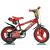 Buddy Cars 12" Kinderfahrrad, Seitenansicht, roter Rahmen mit Cars-Grafiken