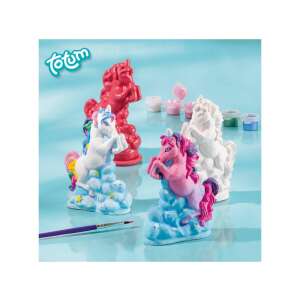 Totum Unikornis gipszkiöntő készlet, elkészült unikornis figurák, festett és készen állnak a kiállításra - Totum