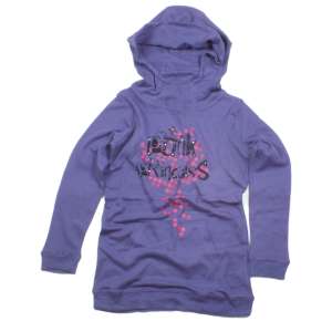 Purple hooded sweatshirt for girls with 'Punk Princess' print - Kids' Sweater & Cardigan