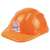 Narancssárga műanyag építőipari sisak gyerekeknek, szerepjáték, építőmunkás, mérnök, Technok márka
