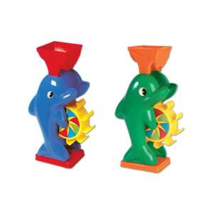 Delfin Sandmühle Spielzeug, blau und grün, für Kinder - Strandartikel