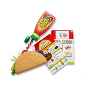 Melissa & Doug Taco und Tortilla Essenszubereitungs-Spielset mit Taco-Schale, Salsa und Rezeptkarte - Melissa & Doug