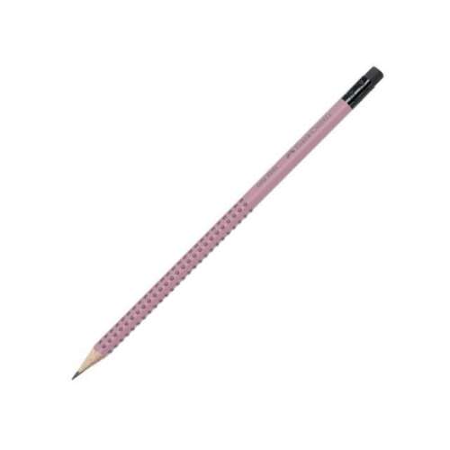 Faber-Castell Grip Bleistift mit Radiergummi, rosa