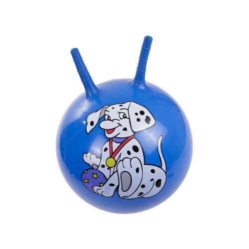 Kenguru labda, 45 cm, felfújható, ugráló golyó, gyerekjáték, mozgáslabda, ugráló labda, dalmata mintás, kék