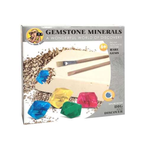 Set de săpat cu minerale din pietre prețioase, o jucărie distractivă și educativă pentru copii pentru a descoperi pietre prețioase rare
