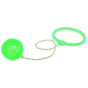 Jucărie Skip Ball verde cu o minge și un cerc, sari și sare - Jocuri de îndemânare în aer liber