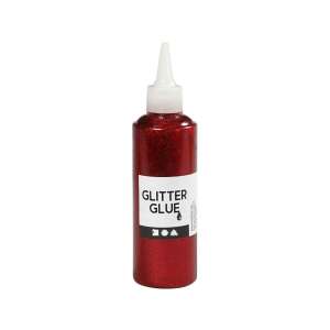 Roter Glitzerkleber, 118 ml Flasche - Kreative Geräte & Werkzeuge